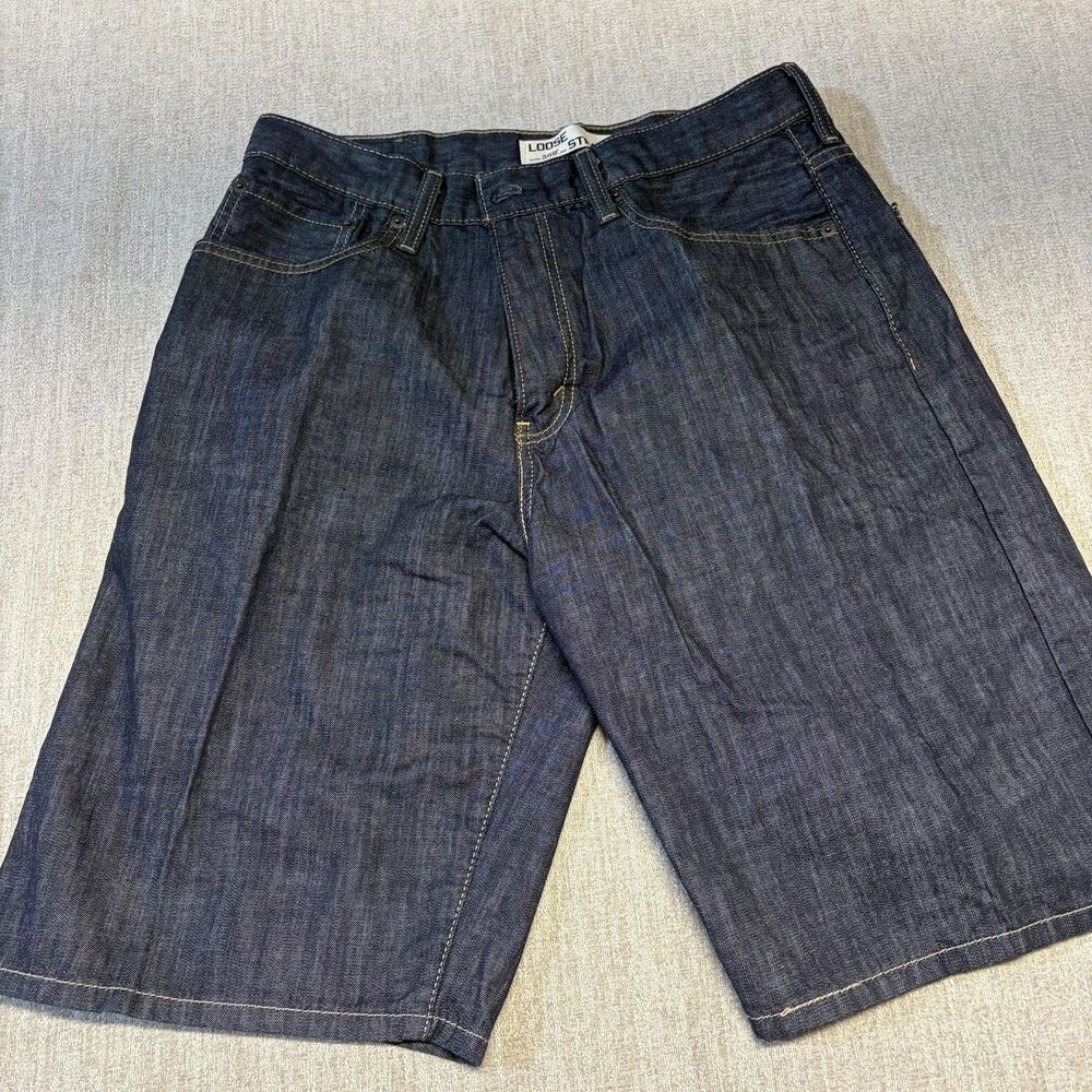 Levi's 569 Shorts Mens 34 Blue Denim Loose Straight Bermuda Casual Summer